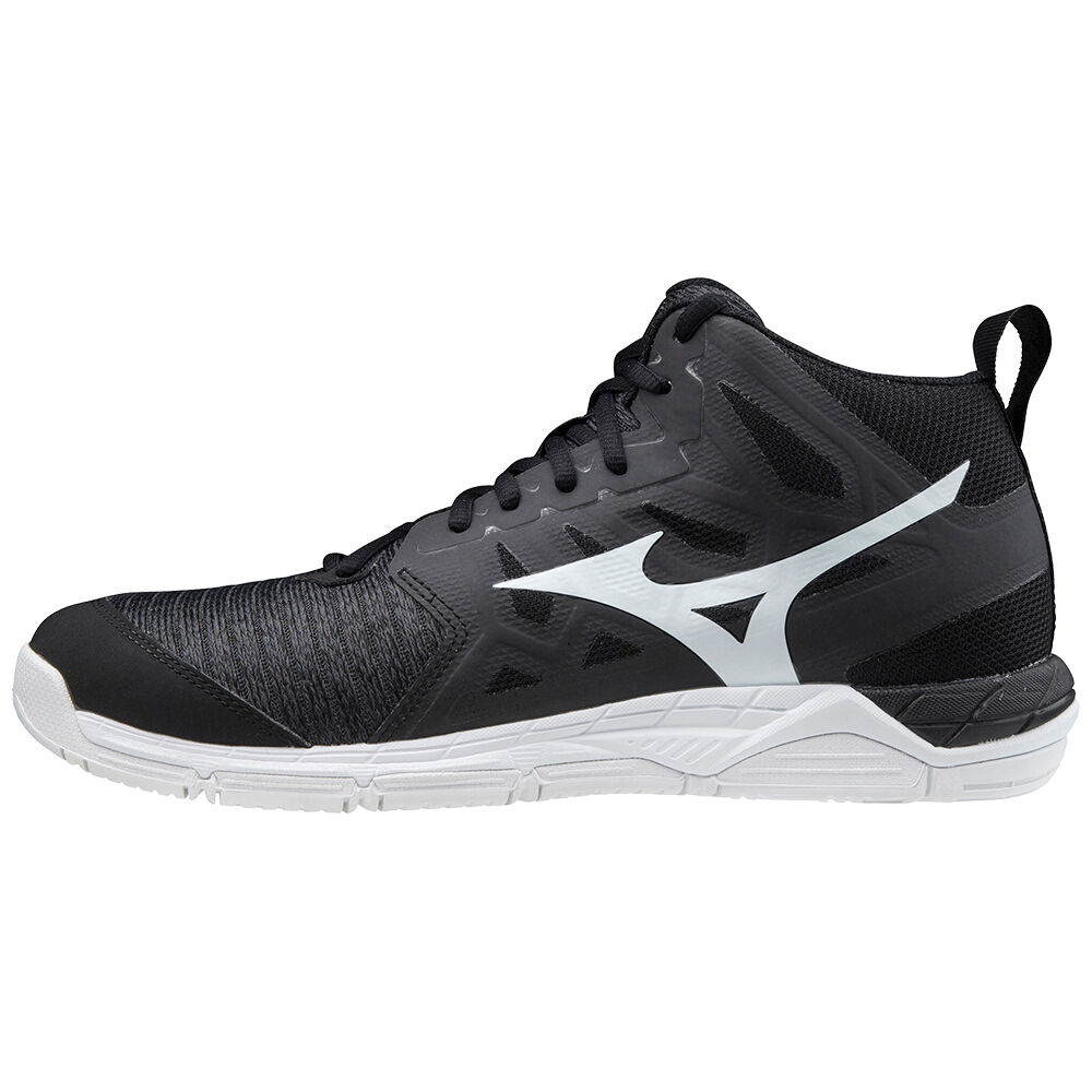 Sapatilhas Voleibol Mizuno Wave Supersonic 2 Mid - Homem - Pretas/Branco/Cinzentas - ERMTX3628